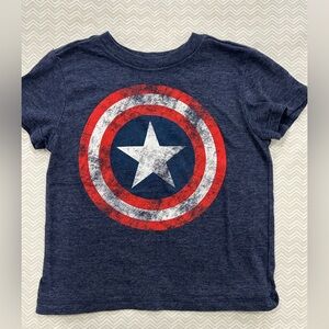 Marvel Captain America Shield Tee - Navy and Red